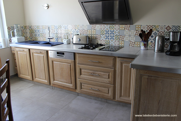 Kitchen in light oak