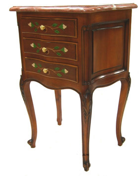 Marquetry bedside table