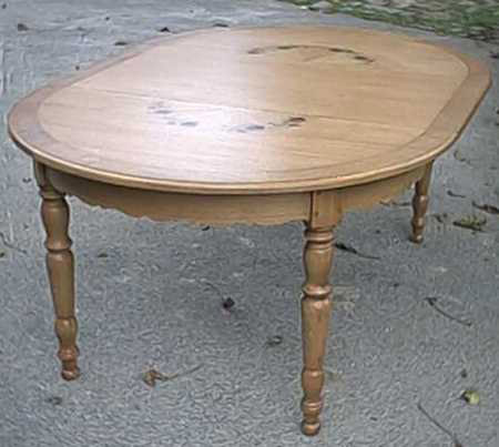 Table with inlay decorations