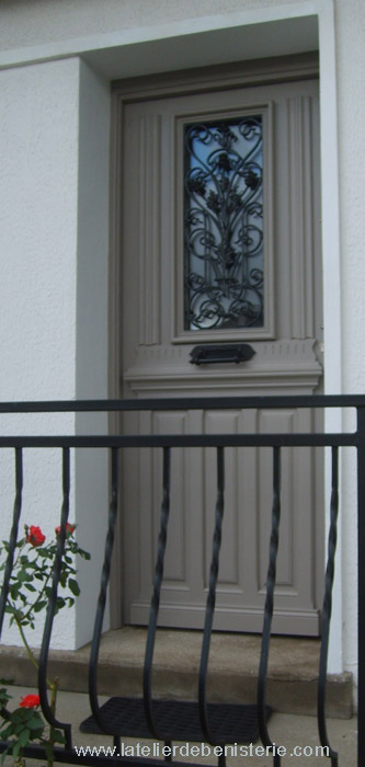 Grey entrance door