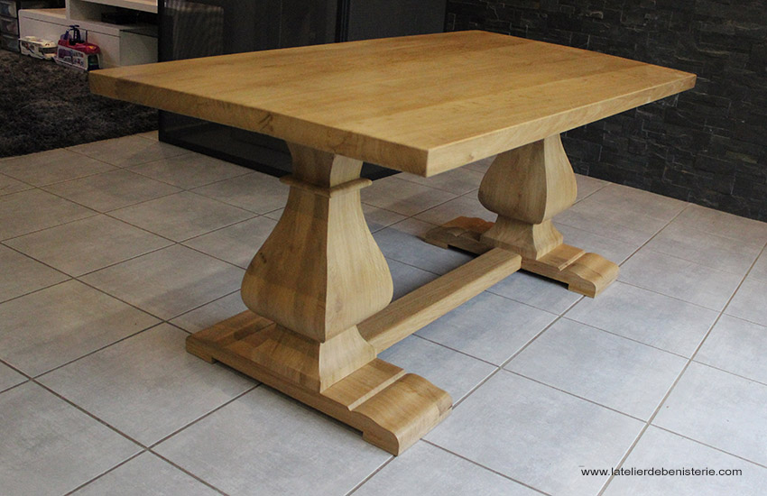 Table pieds balustres