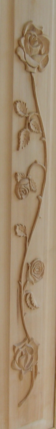 rose woodcarved
