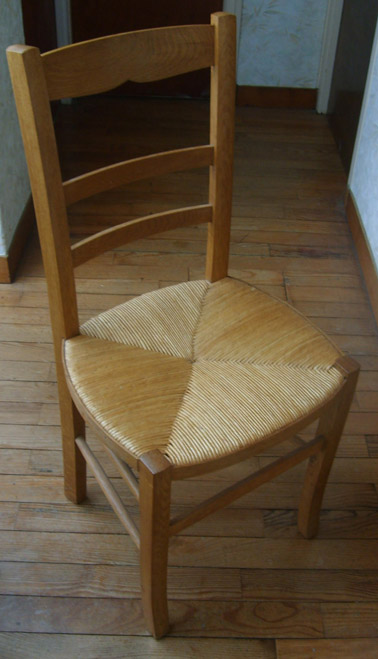 chaise paillée