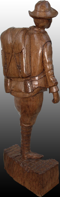 Soldat australien sculpté